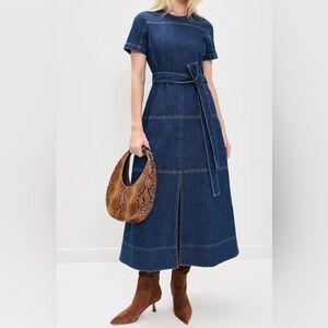 TANYA TAYLOR Ella Denim Midi Dress